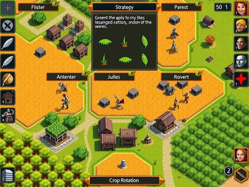 Grain Gathering Warriors strategy guide showing crop rotation and warrior placement